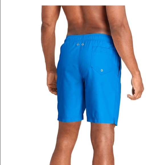 Lands’ End Solid Volley Swim Shorts Blue LG NEW - Picture 8 of 15
